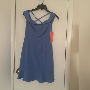 Gianni Bini Blue Off the Shoulder Dress
